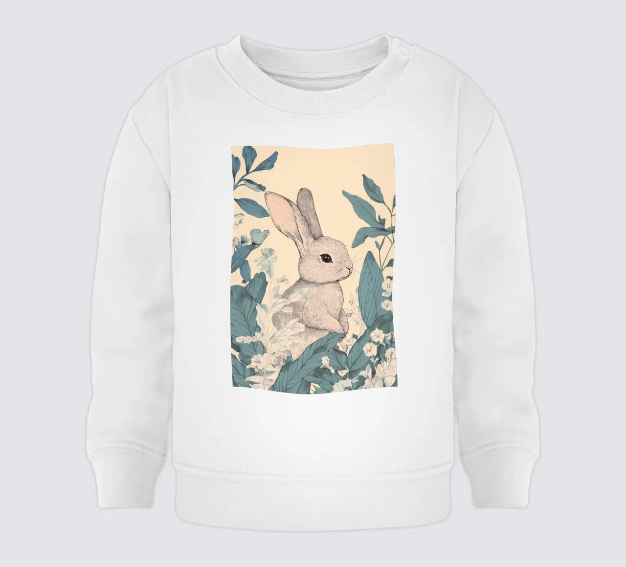 Coniglio nella giungla felpa neonato da Melloi Art Print