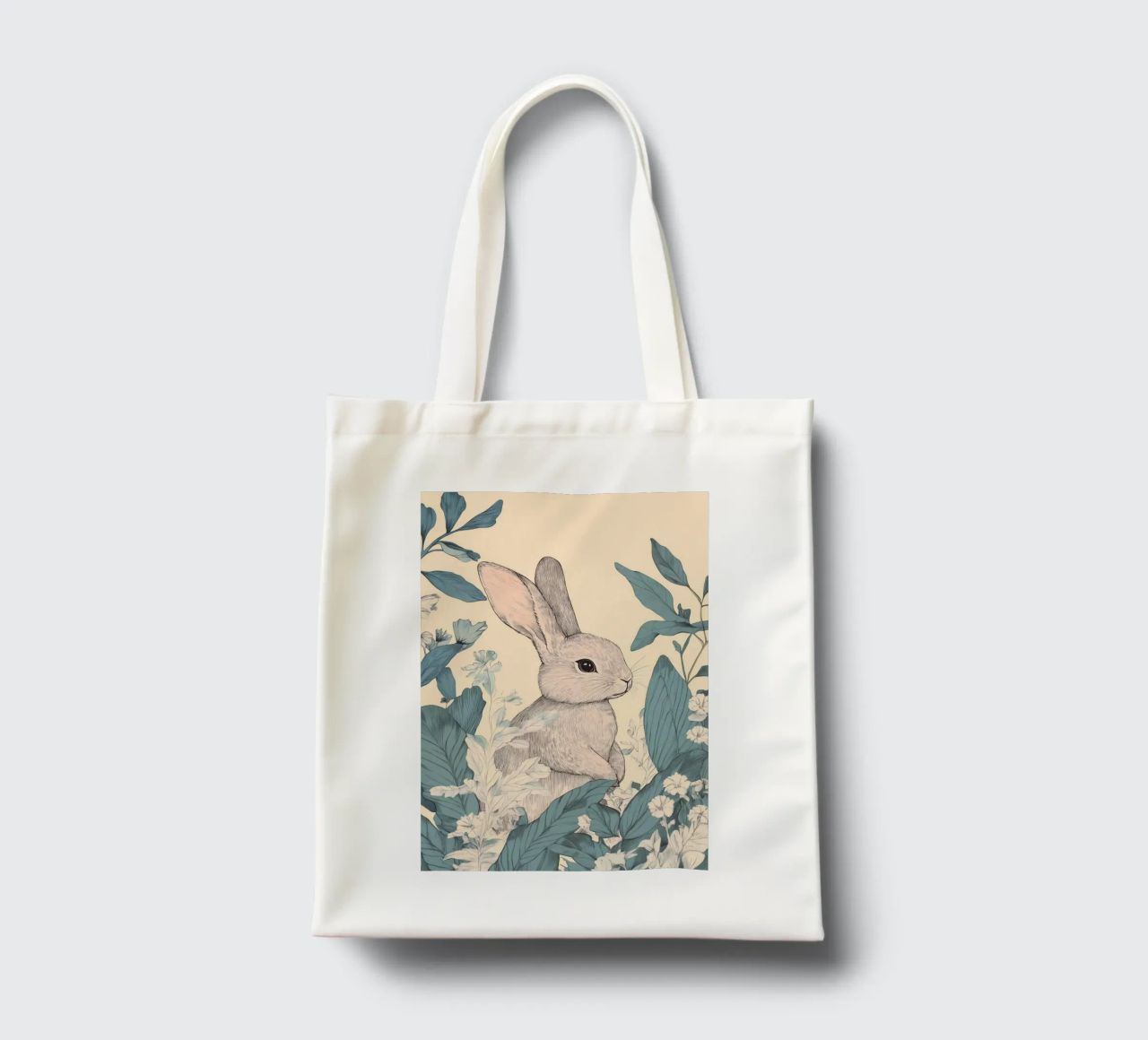 Rabbit in the Jungle tote bag by Melloi Art Print