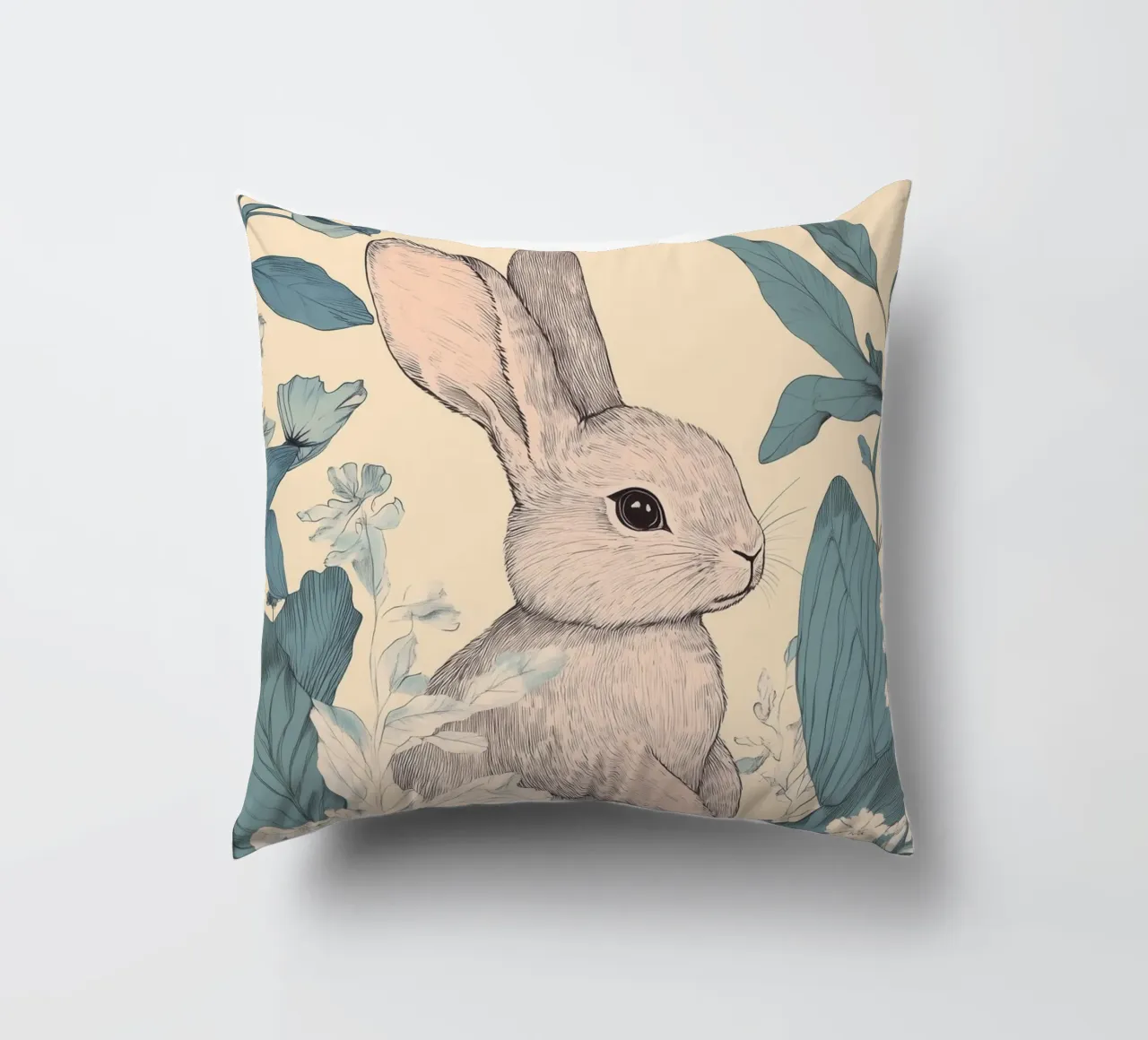 Conejo en la jungla cojín de Melloi Art Print