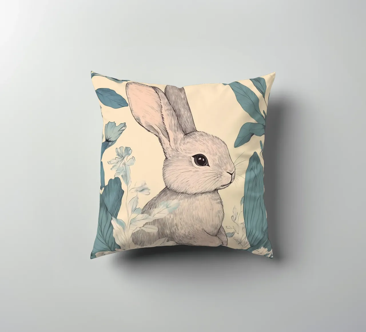 Conejo en la jungla cojín de Melloi Art Print
