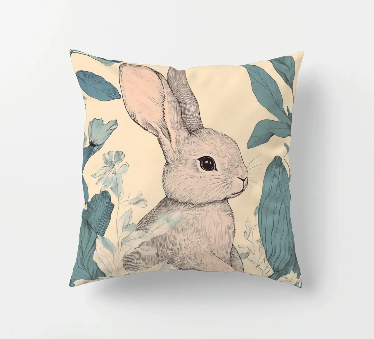 Conejo en la jungla cojín de Melloi Art Print