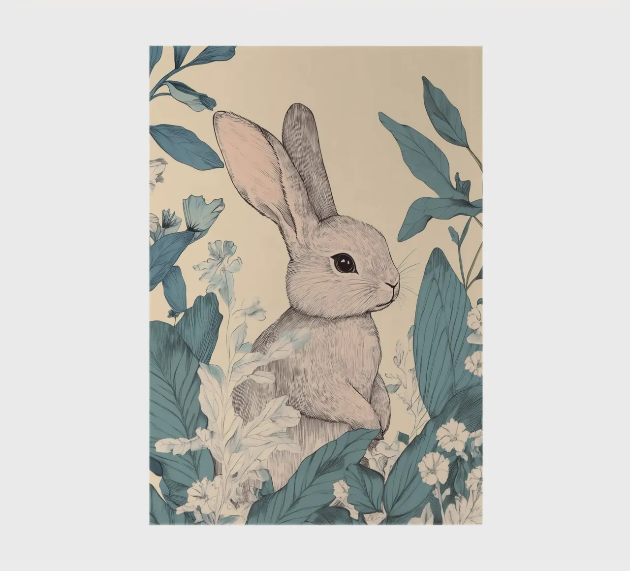 Le lapin dans la jungle carnet de notes de Melloi Art Print