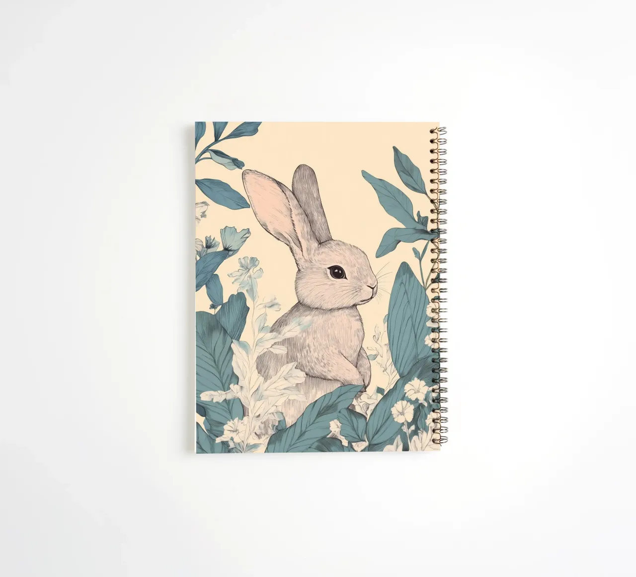 Le lapin dans la jungle carnet à spirale de Melloi Art Print
