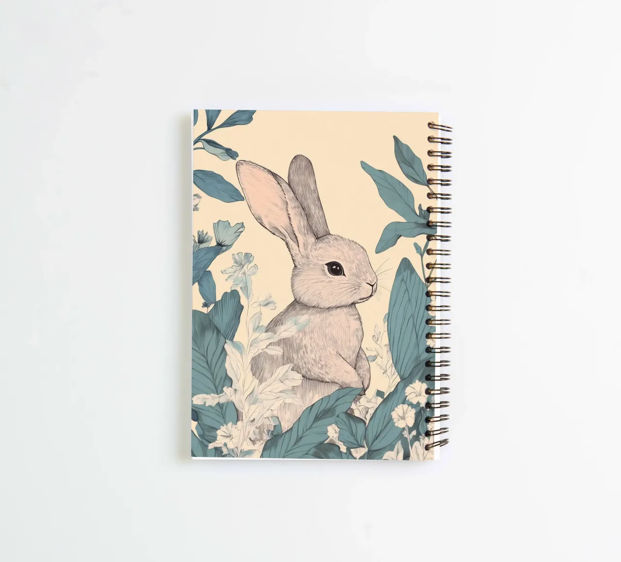 Konijn in de jungle notitieboek met spiraal van Melloi Art Print