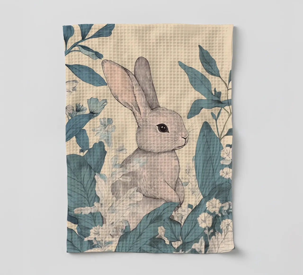 Le lapin dans la jungle torchon de Melloi Art Print