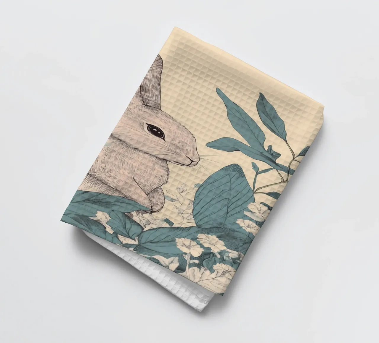 Le lapin dans la jungle torchon de Melloi Art Print