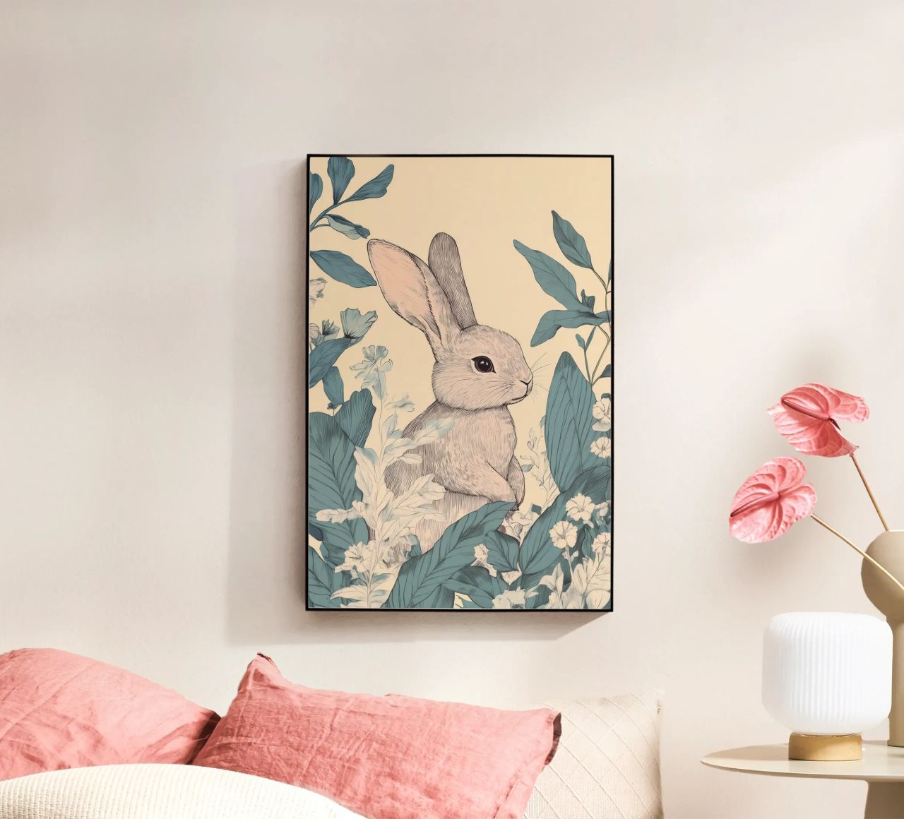 Conejo en la jungla metacrilato de Melloi Art Print