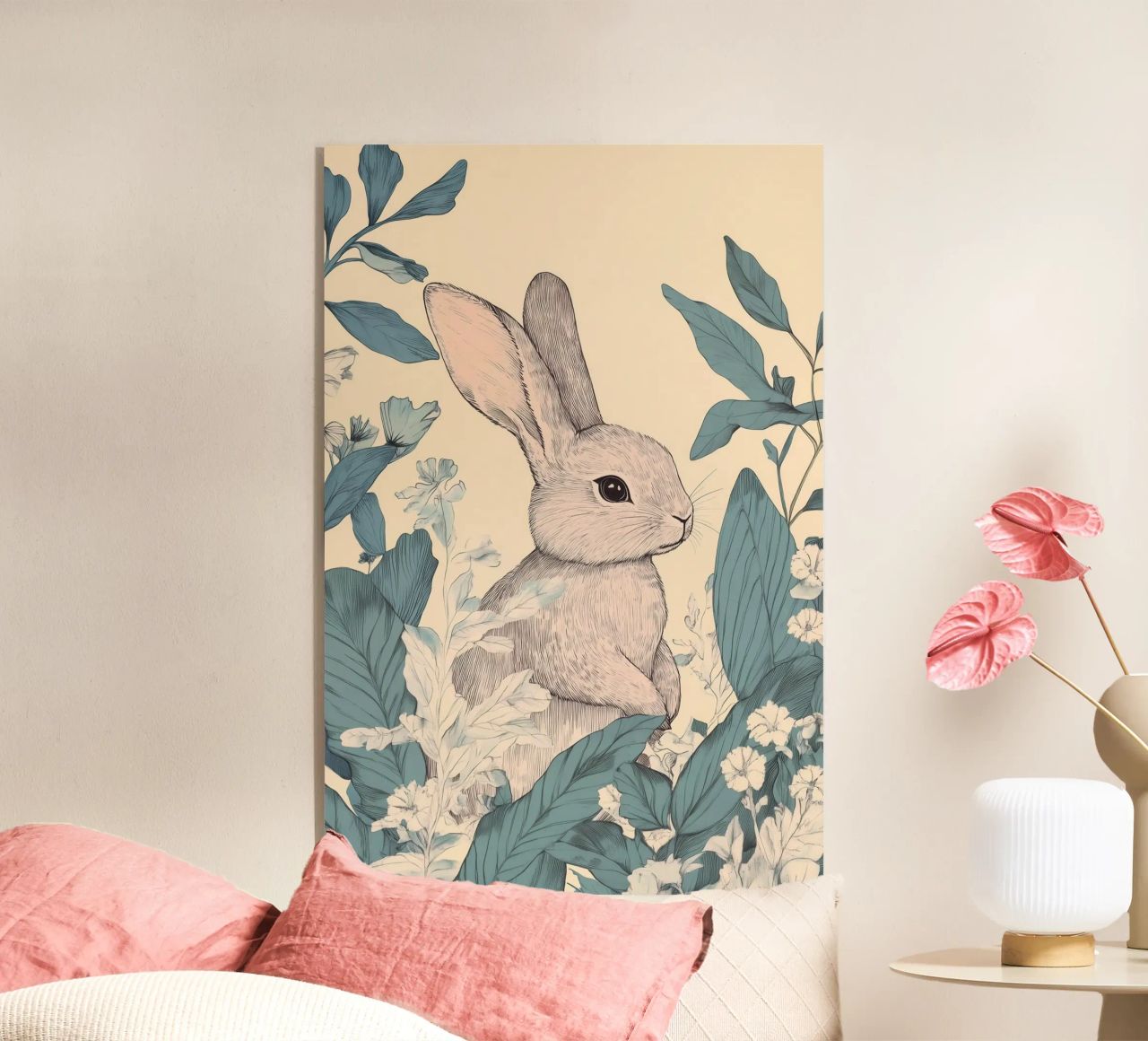 Conejo en la jungla metacrilato de Melloi Art Print