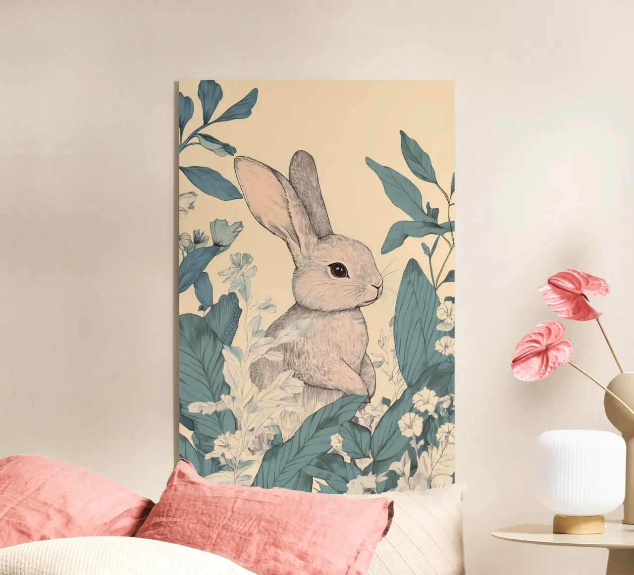 Kaninchen im Dschungel Acryl-Glas von Melloi Art Print