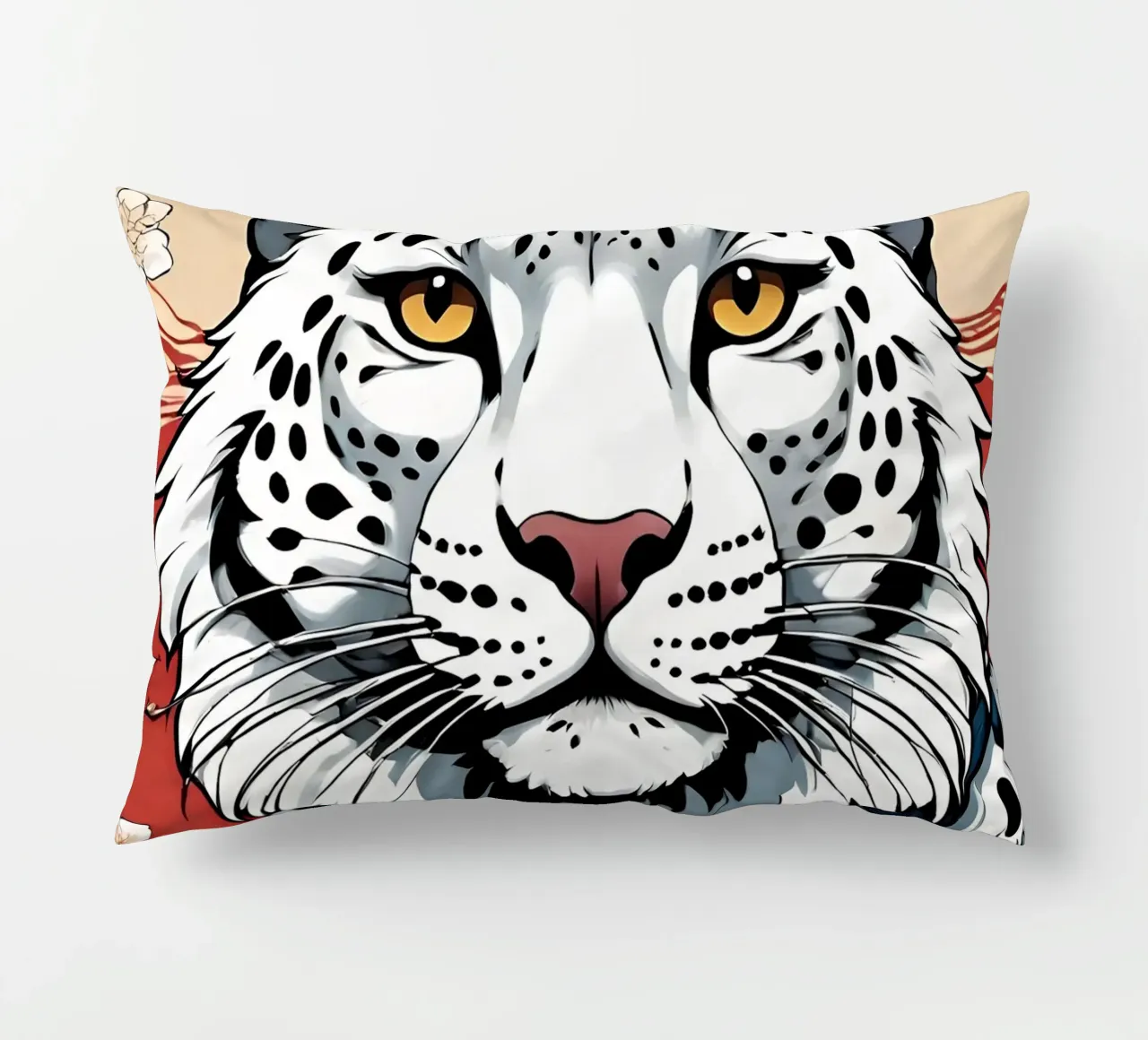 leopardo delle nevi cuscino da saimo
