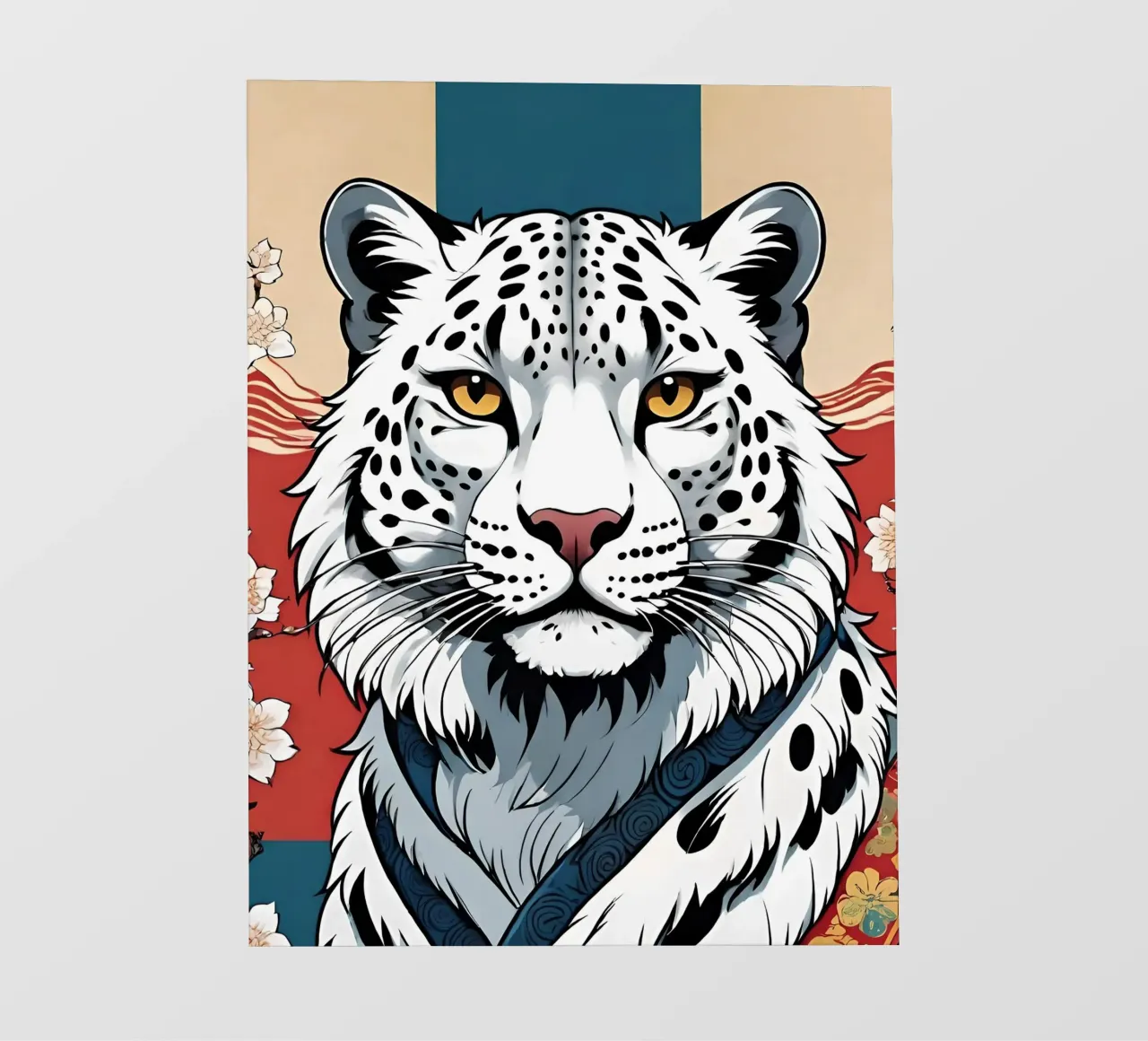 leopardo delle nevi telo in pvc da saimo