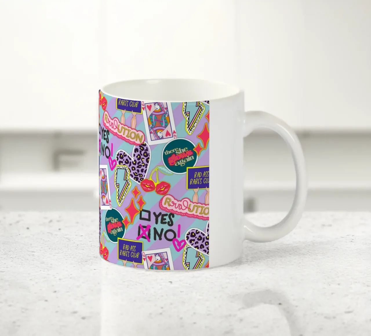 THE FUTURE IS FEMALE tazza in ceramica da LAUSEMIA DESIGN STUDIO