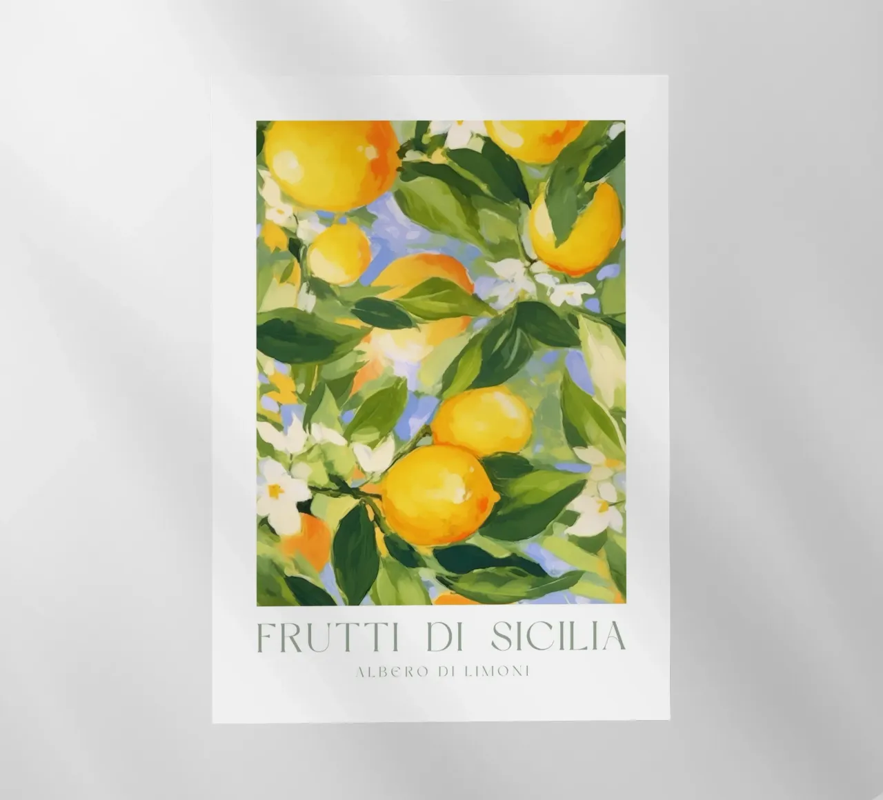 Italienische Zitrone Drucken, Obst Poster, Zitrone Italienisch Wandkunst Backlit Folie von Bella Studio