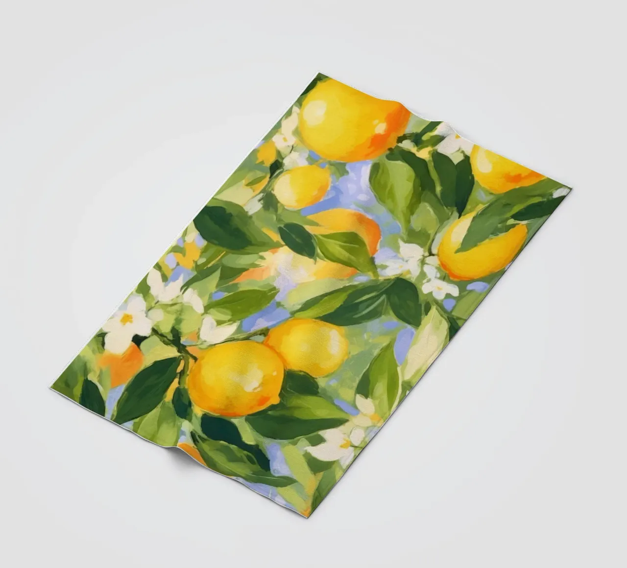 Italienische Zitrone Drucken, Obst Poster, Zitrone Italienisch Wandkunst Fleecedecke von Bella Studio