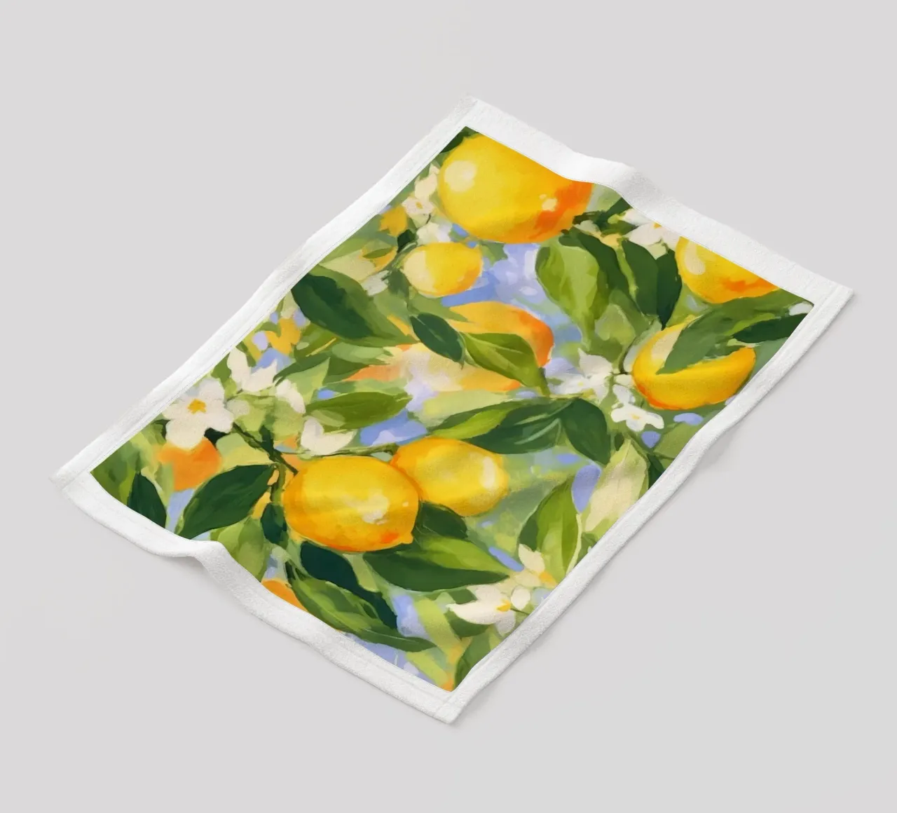 Italienische Zitrone Drucken, Obst Poster, Zitrone Italienisch Wandkunst Fleecedecke von Bella Studio