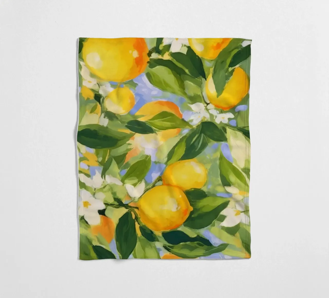 Italienische Zitrone Drucken, Obst Poster, Zitrone Italienisch Wandkunst Fleecedecke von Bella Studio