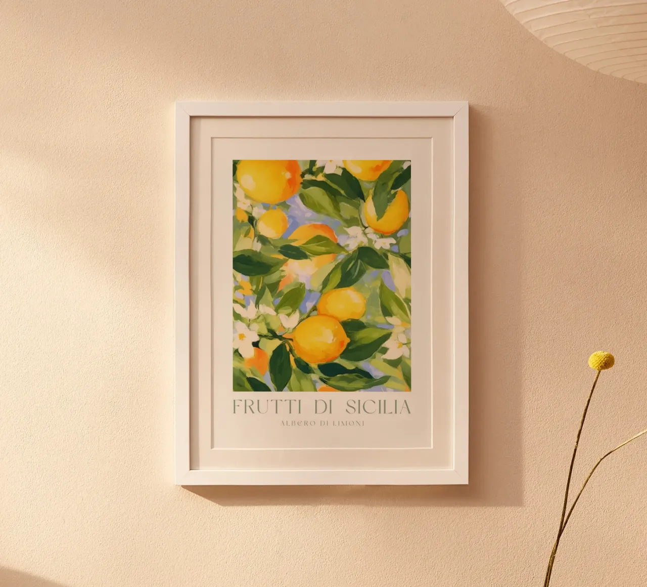 Italian Lemon Print, Fruit Poster, Lemon Italian Wall Art poster by Bella Studio