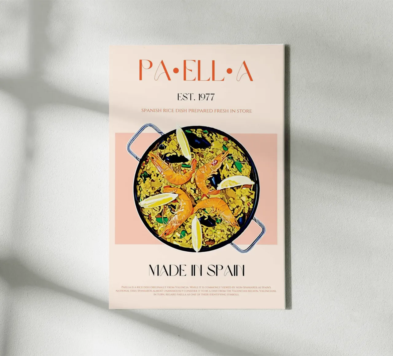 Paella Druck Leinwand von KOKRPrints