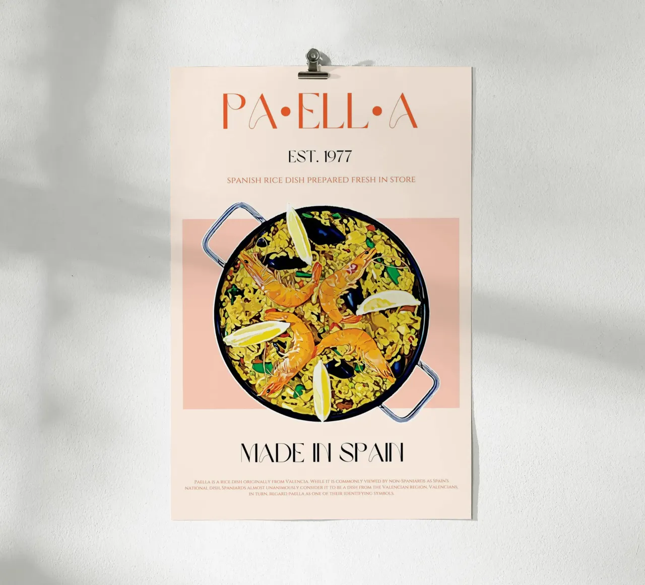 Paella Print poster da KOKRPrints