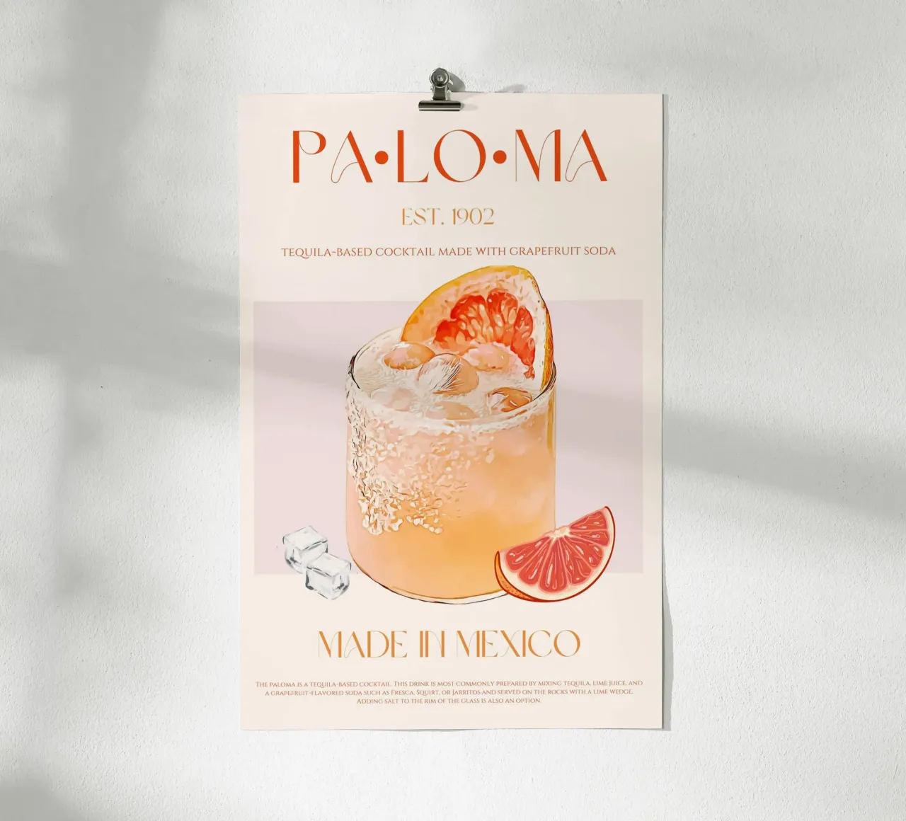 Paloma Cocktail Print hahnemühle by KOKRPrints