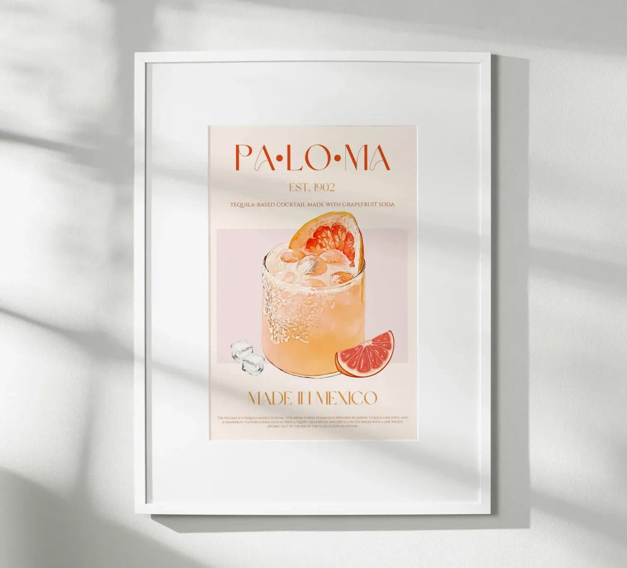 Paloma Cocktail Print hahnemühle by KOKRPrints
