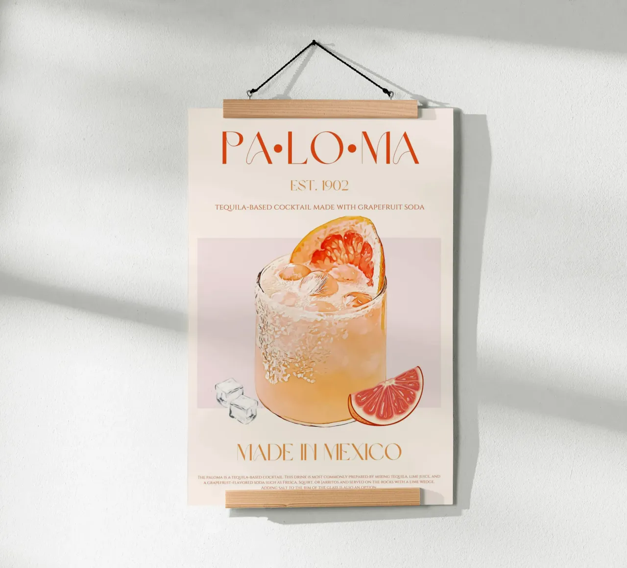 Paloma Cocktail Print hahnemühle by KOKRPrints