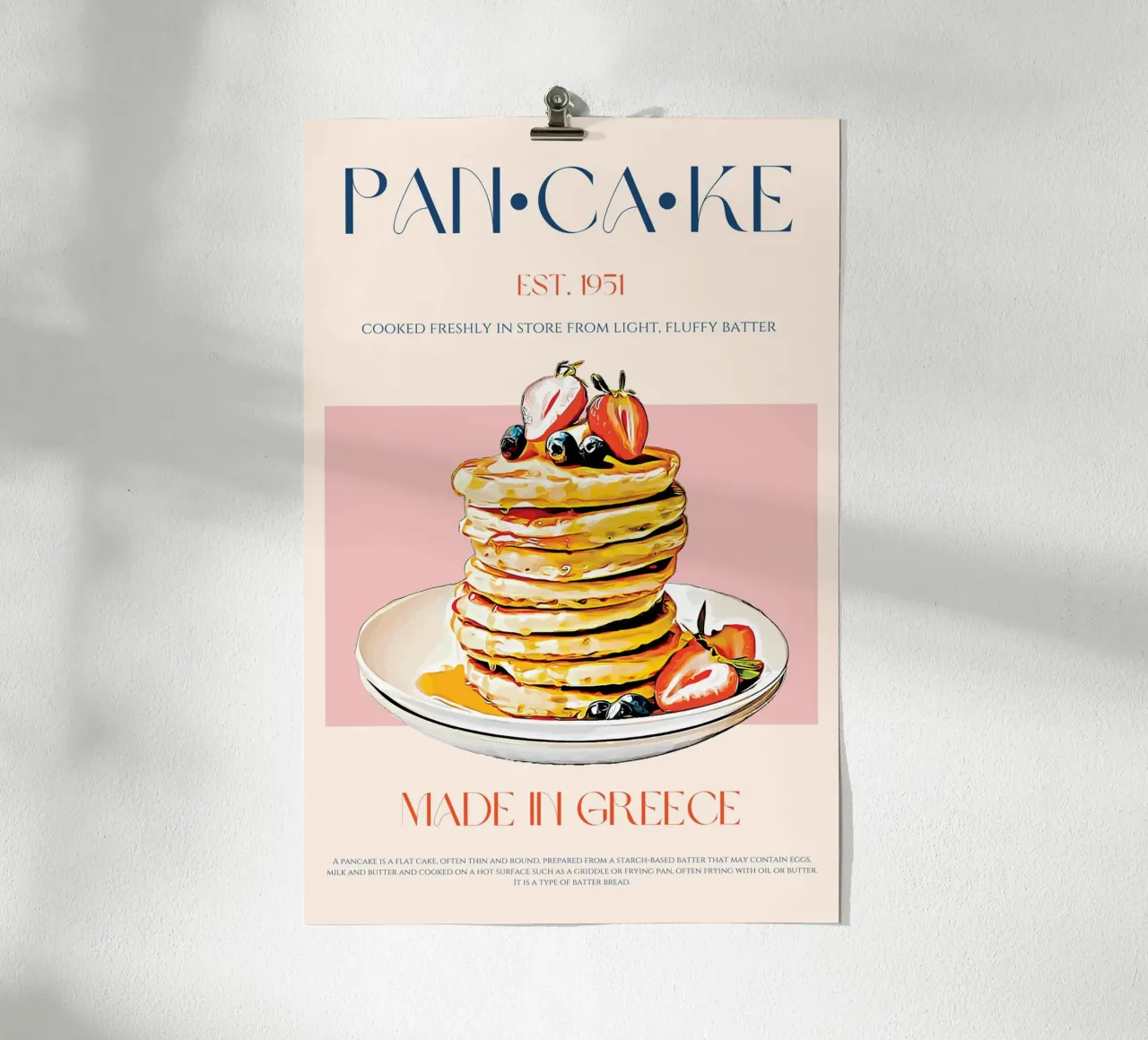Pancake Print poster by KOKRPrints