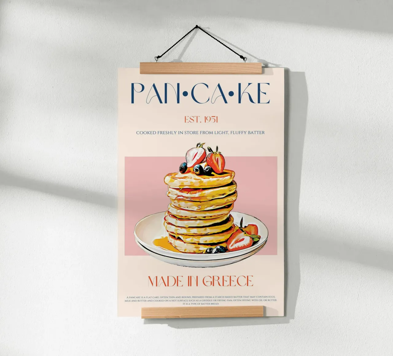 Pancake Print poster by KOKRPrints