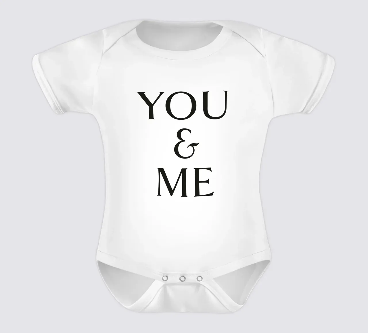 TU E ME body neonato maniche corte da Katja Stehle Design