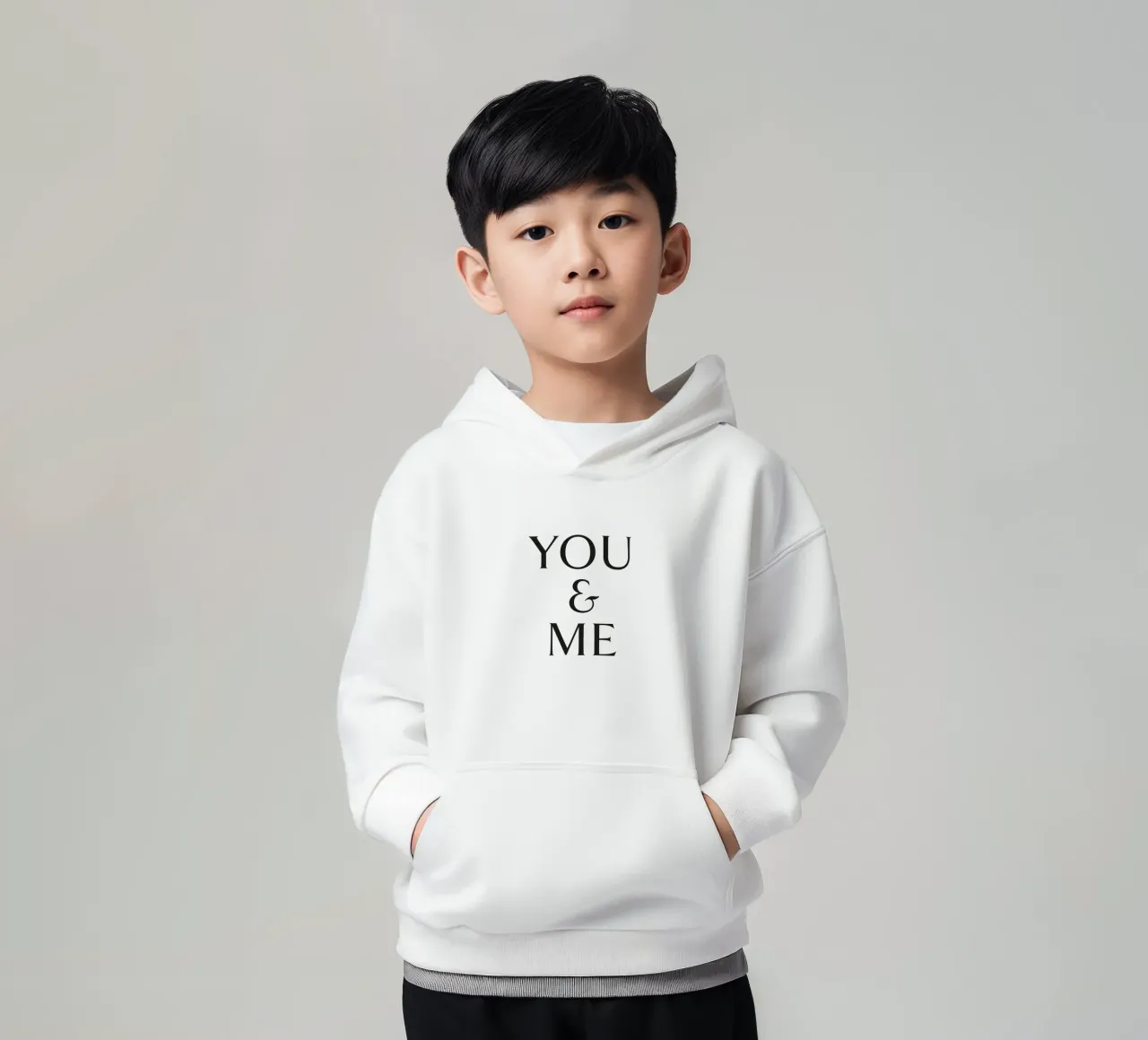 TU E ME felpa bambino con cappuccio da Katja Stehle Design