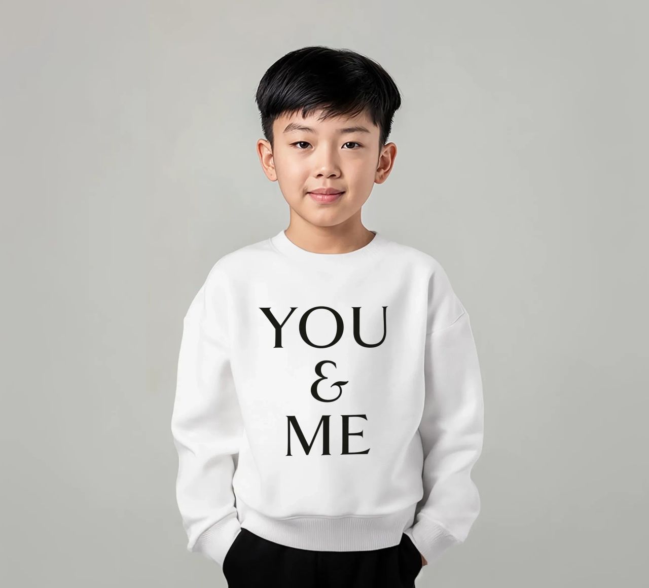 TU E ME felpa bambino da Katja Stehle Design