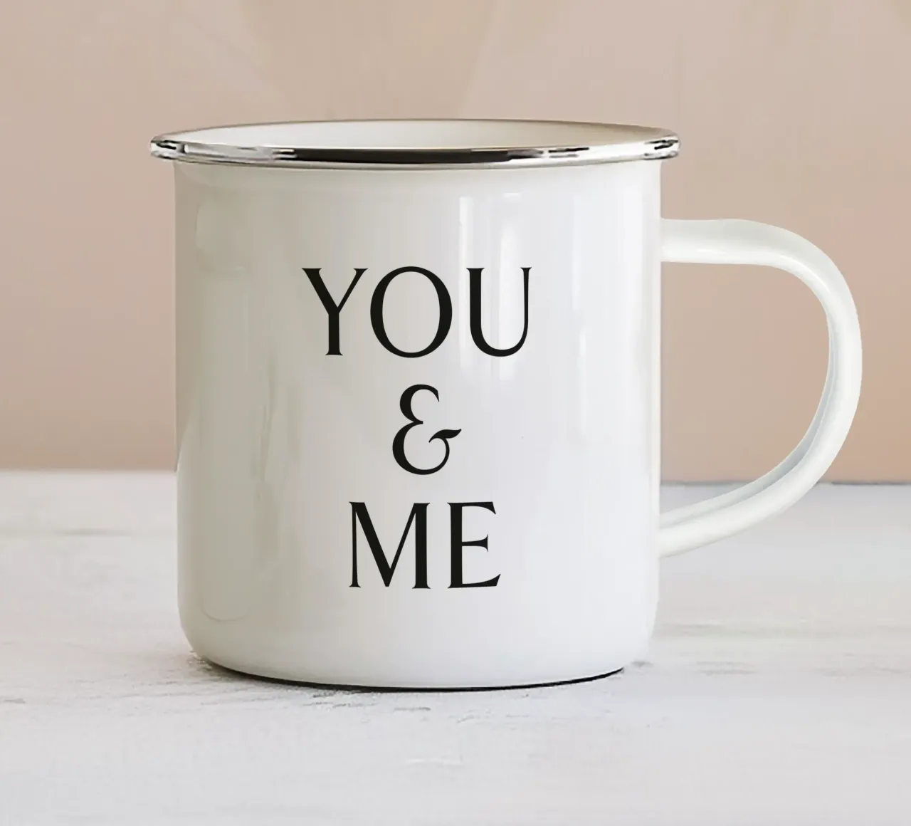 TU E ME tazza in smalto da Katja Stehle Design