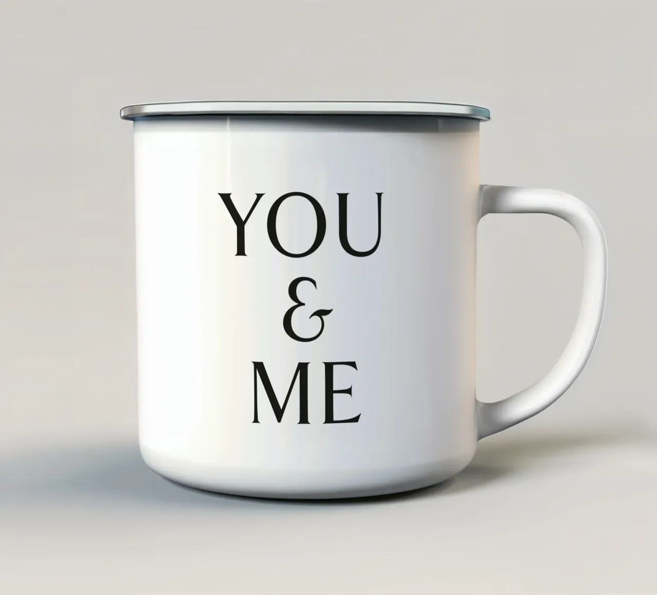 TU E ME tazza in smalto da Katja Stehle Design