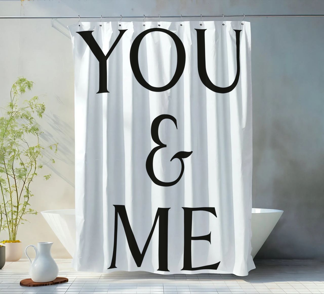DU & ICH Duschvorhang von Katja Stehle Design
