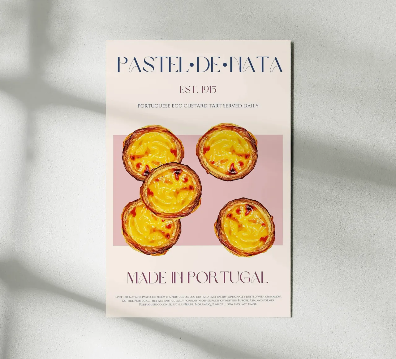 Pastel de Nata Print alu-dibond by KOKRPrints