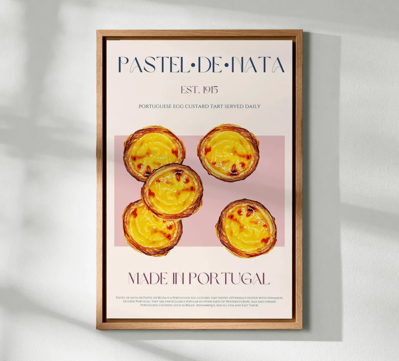 Pastel de Nata Print canvas by KOKRPrints