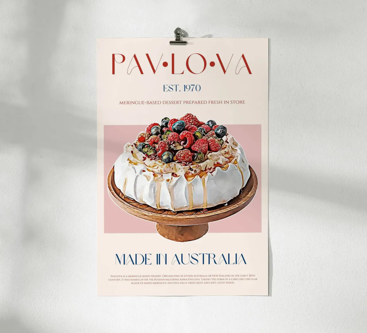 Pavlova Print poster by KOKRPrints