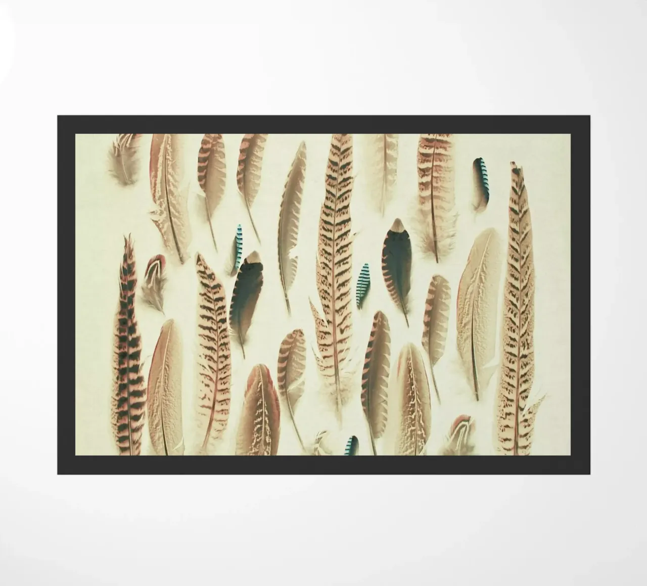 Found Feathers doormat by Cassia Beck Photography