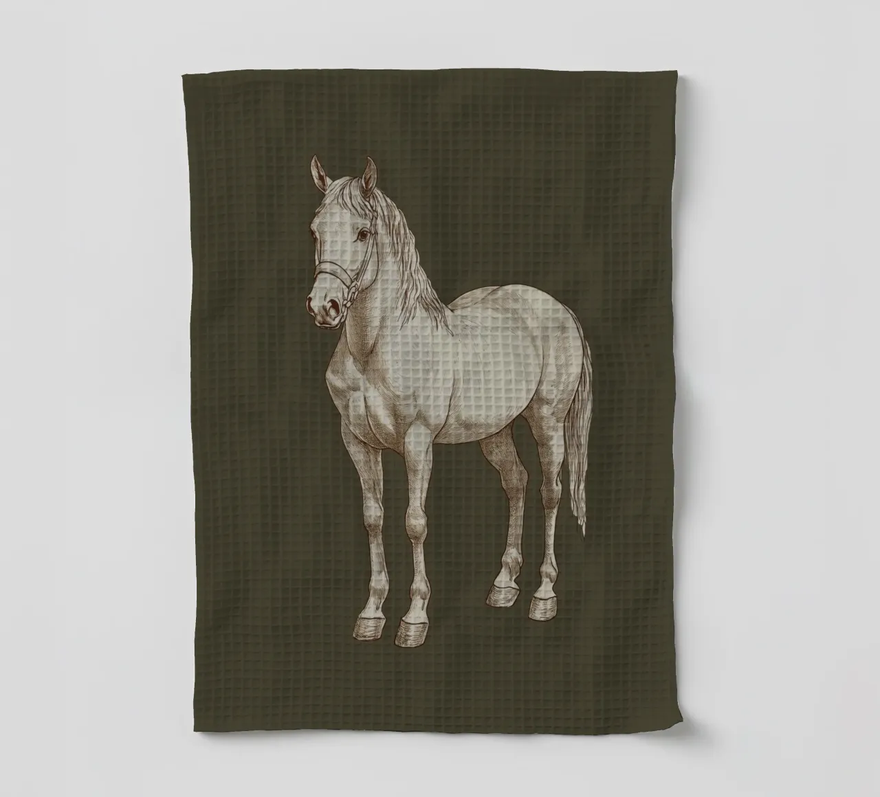 Vintage Horse Illustration tea towel by Melloi Art Print