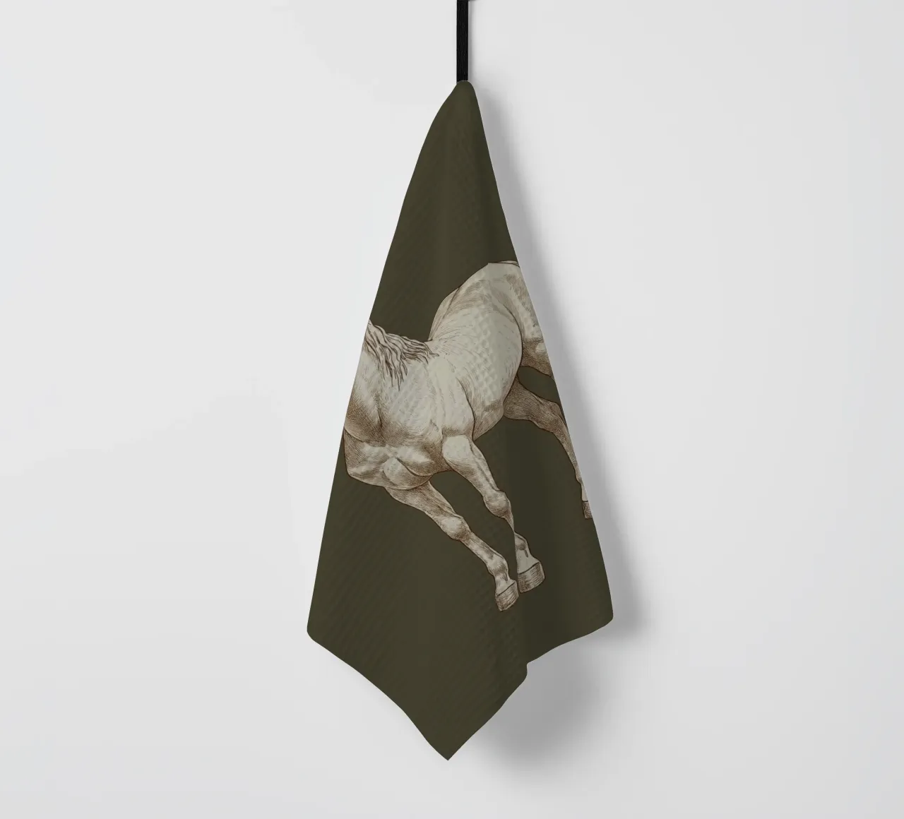 Vintage Horse Illustration tea towel by Melloi Art Print