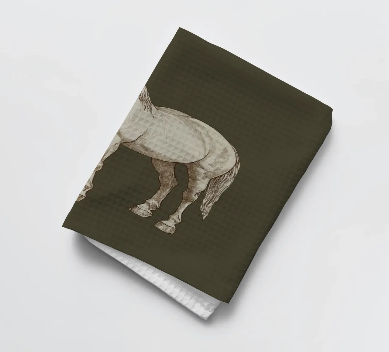 Vintage Horse Illustration tea towel by Melloi Art Print