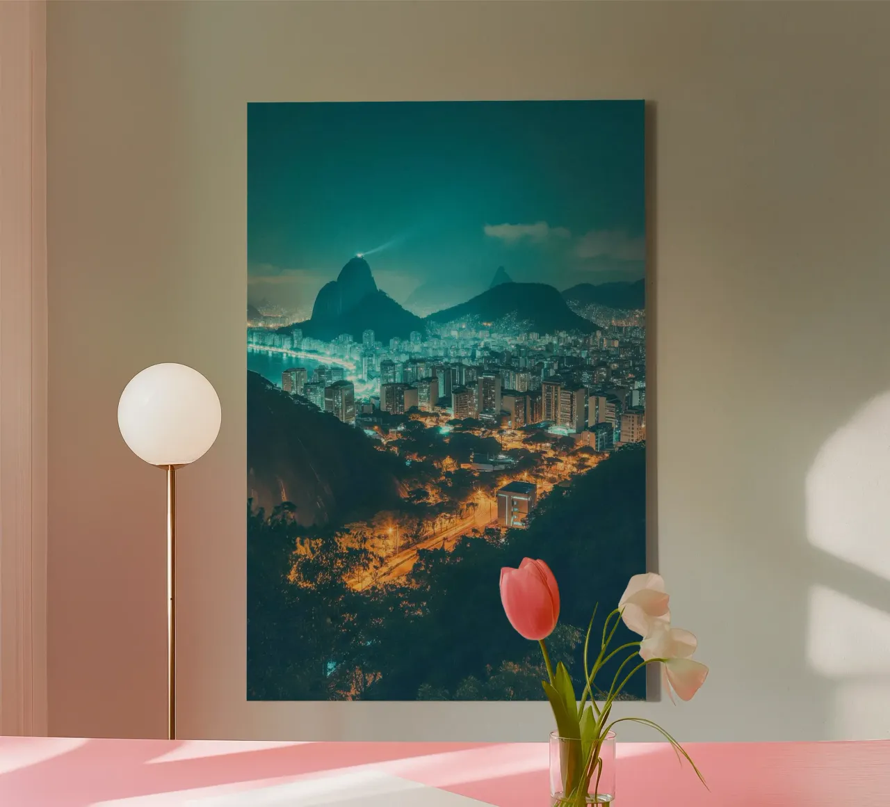 Lumières de Rio de Janeiro sous un Ciel Nocturne toile avec Caisse américaine de By Night