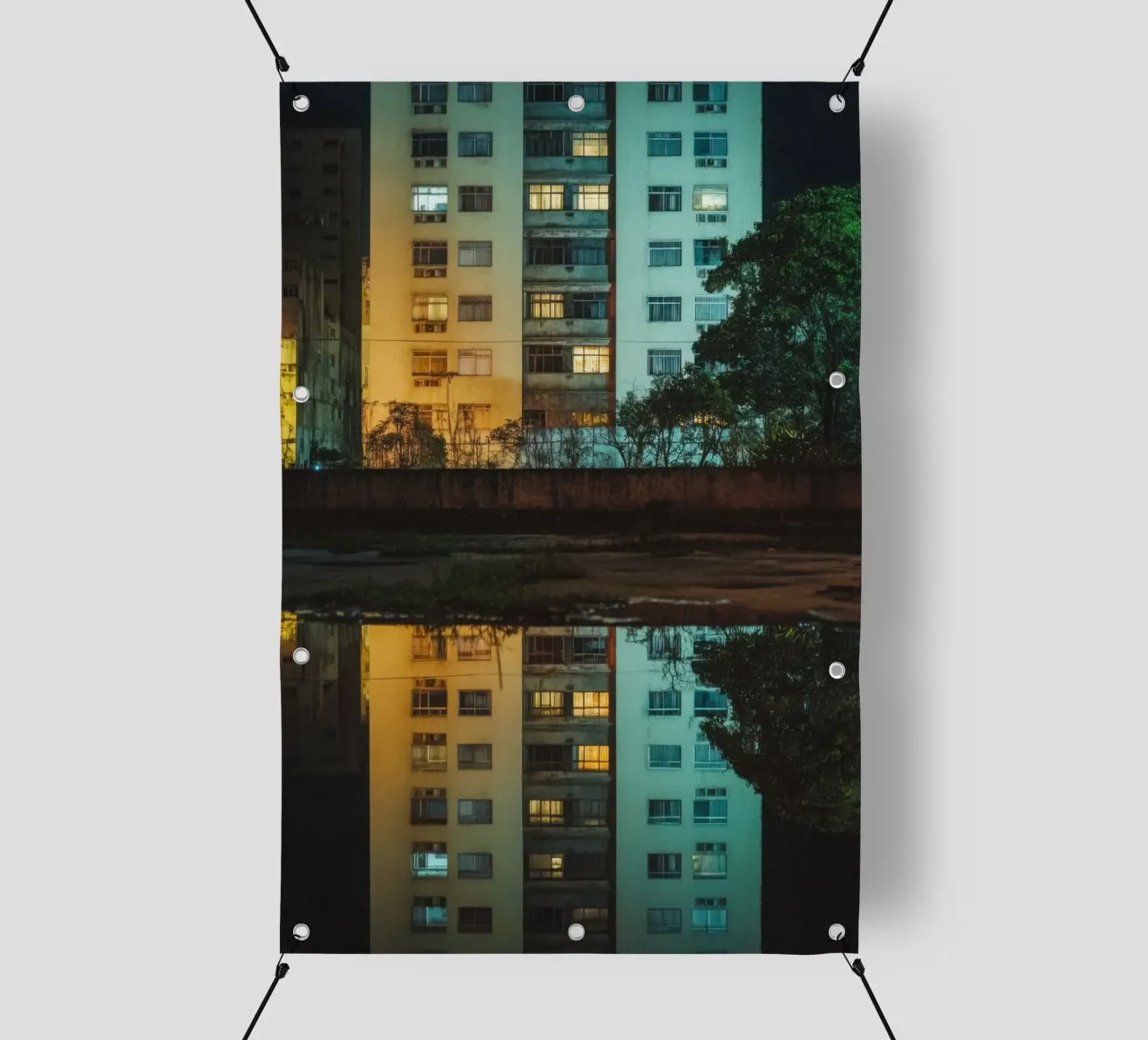 Rio de Janeiro e i suoi riflessi urbani telo in pvc da By Night
