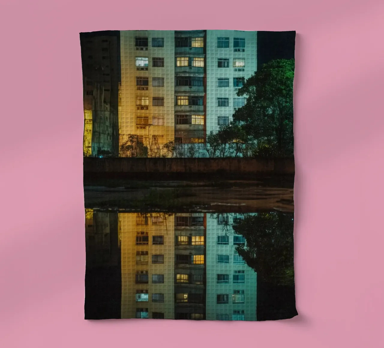 Rio de Janeiro and its Urban Reflections tea towel by By Night