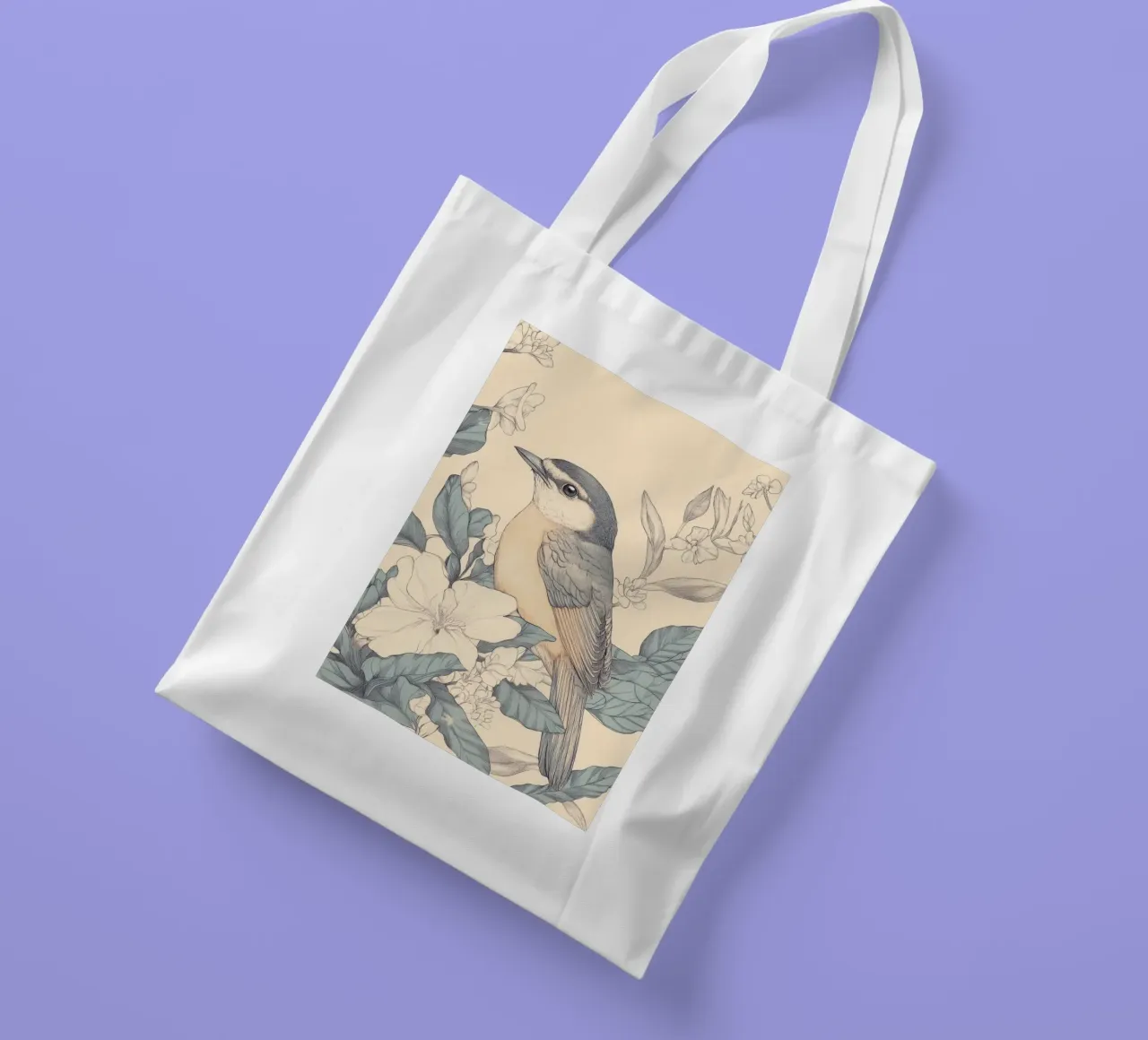 Uccelli nella giungla borsa in juta da Melloi Art Print