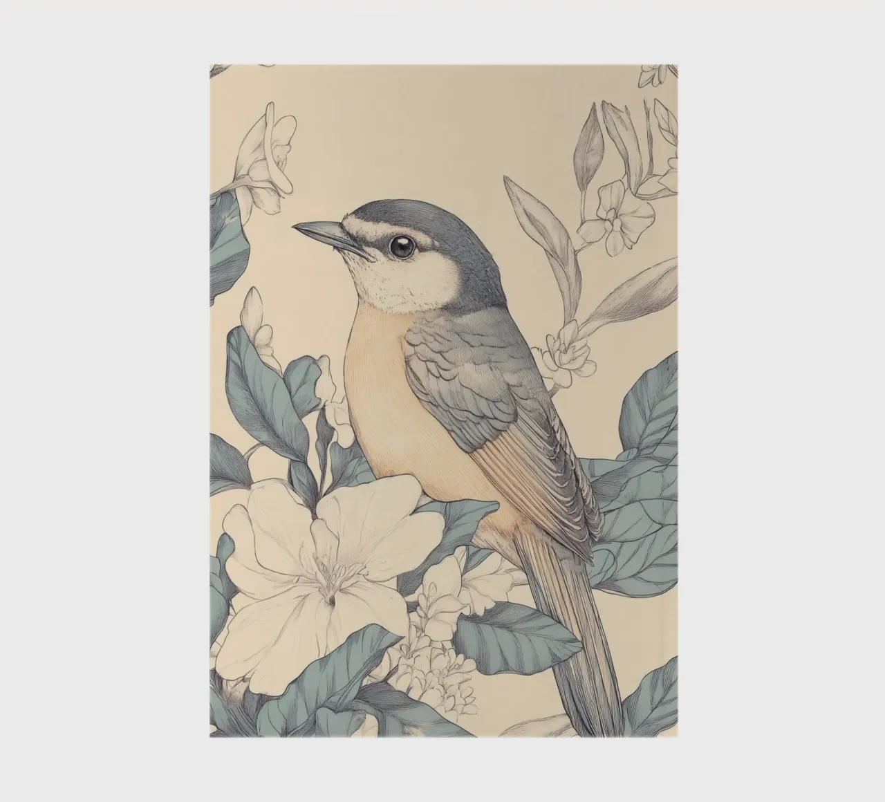 Bird in the Jungle notebook by Melloi Art Print
