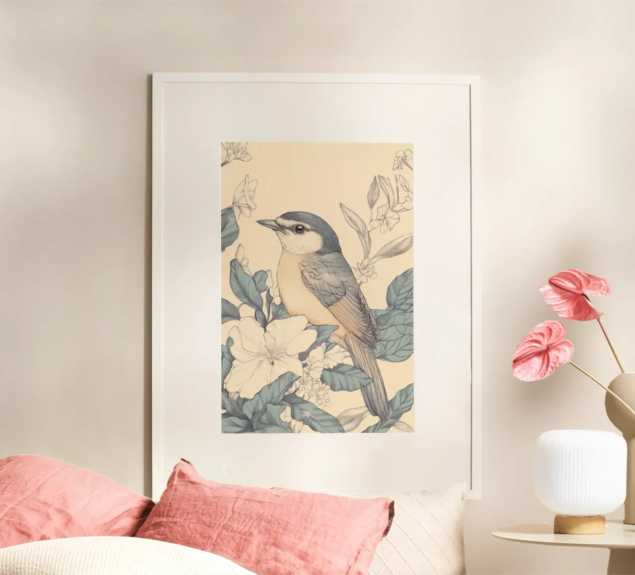 Uccelli nella giungla carta hahnemühle da Melloi Art Print