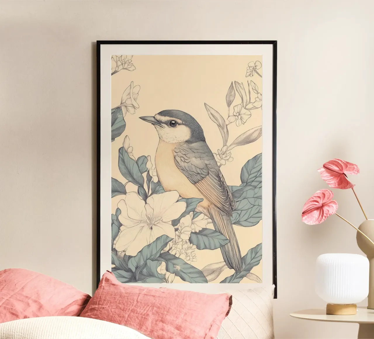 Uccelli nella giungla carta hahnemühle da Melloi Art Print
