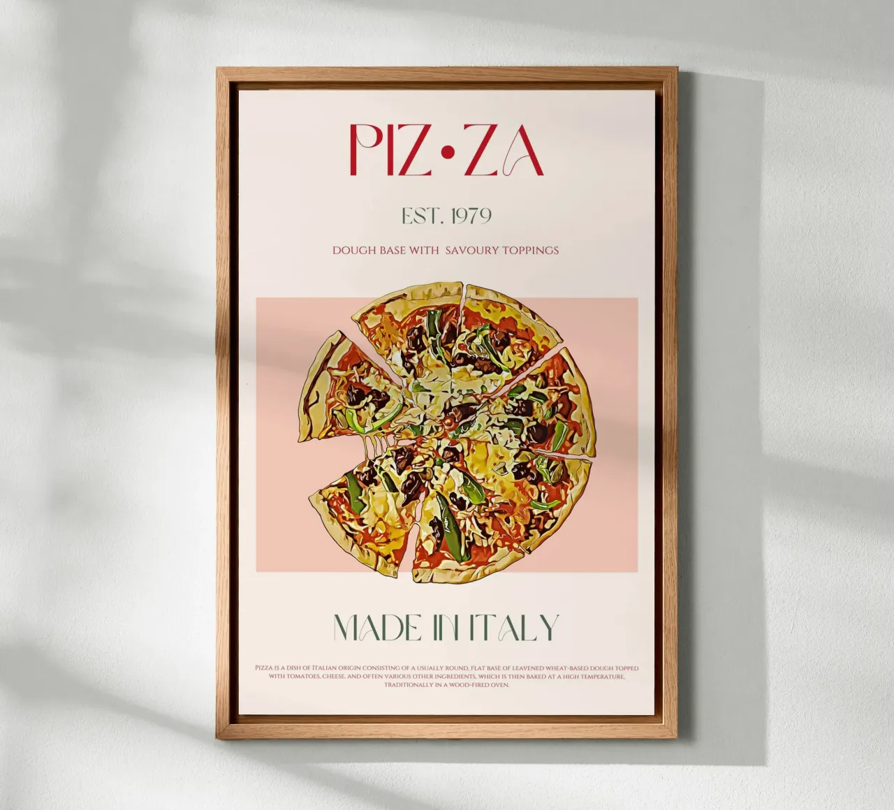 Pizza Print canvas by KOKRPrints