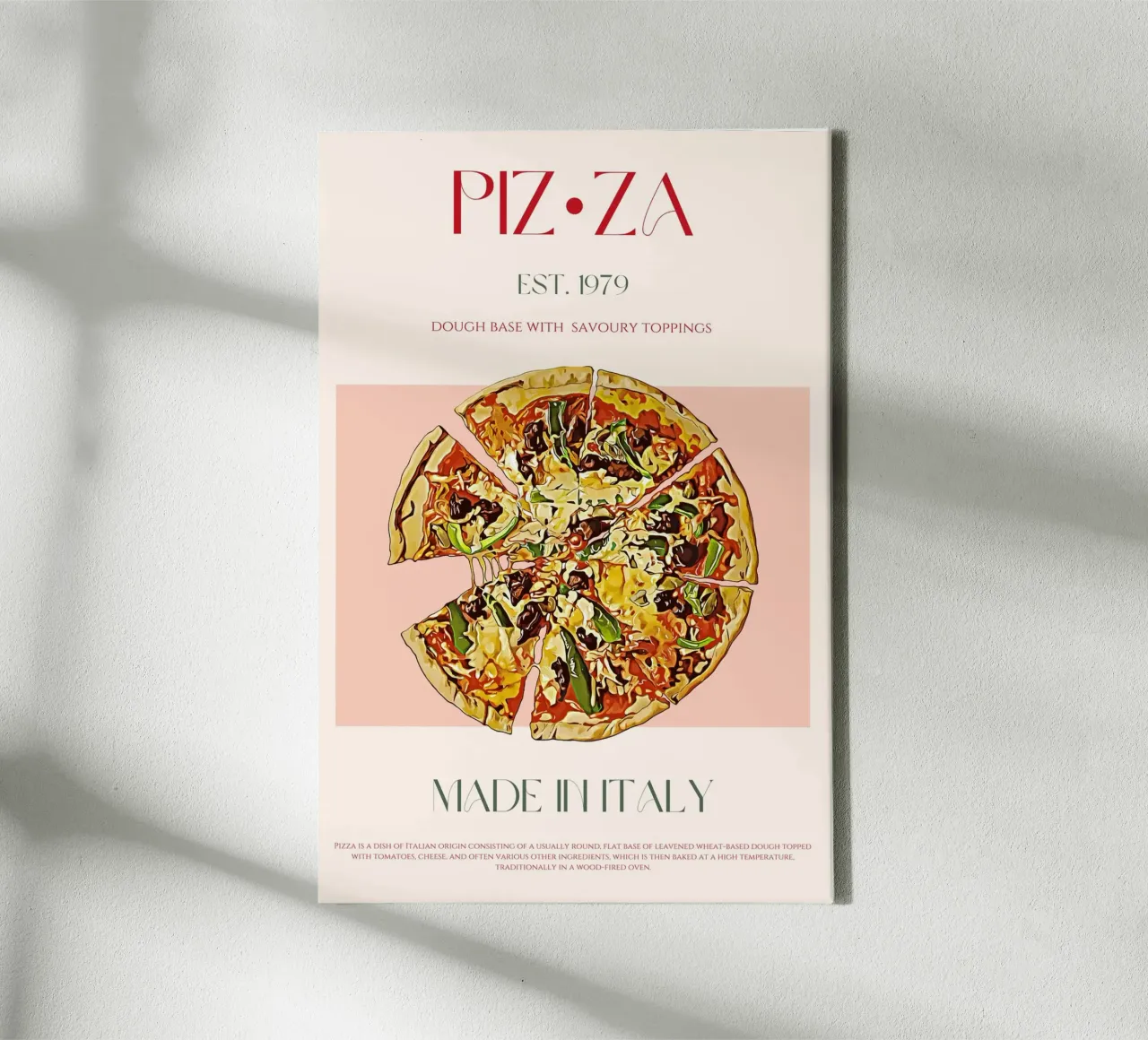 Pizza Print canvas by KOKRPrints